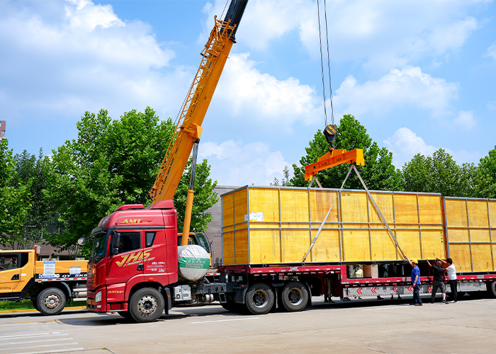 亚太集团出口乌兹别克斯坦的机组装运发车